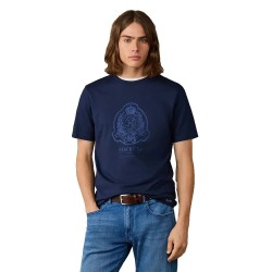 Тениска Hackett HM5000148 short sleeve T-shirt - Blue (Old Navy) тениска,мъжки,тениски,дамски,тениски,hackett,hm5000148,short,sleeve,t,shirt,blue,(old,navy)