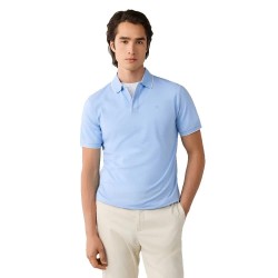 Hackett Merc Pique Tip short sleeve polo - Blue (Summer Blue) дамски,блузи,с,яка,мъжки,блузи,с,яка,hackett,merc,pique,tip,short,sleeve,polo,blue,(summer,blue)