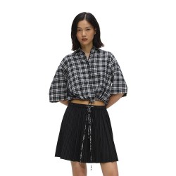 Карирана риза Karl lagerfeld jeans B3W11003 3/4 sleeve shirt - Black (Small Black / White Yd Check) карирана,риза,дамски,ризи,мъжки,ризи,karl,lagerfeld,jeans,b3w11003,3,4,sleeve,shirt,black,(small,black,white,yd,check)