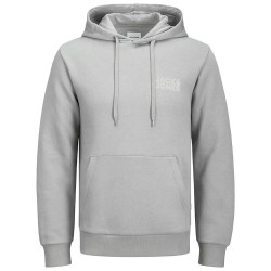 Суичър Jack & jones Corp Logo Plus Size hoodie refurbished - Grey (Ultimate Grey / Detail Small Print) суичър,мъжки,пуловери,jack,&,jones,corp,logo,plus,size,hoodie,refurbished,grey,(ultimate,grey,detail,small,print)