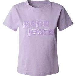 Тениска Pepe jeans Aria short sleeve T-shirt refurbished - Purple (Lilac) тениска,мъжки,тениски,дамски,тениски,pepe,jeans,aria,short,sleeve,t,shirt,refurbished,purple,(lilac)