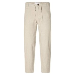 Панталони Selected 172 Slim Tape Brody pants refurbished - Beige (Vetiver / Detail Mixed W Oatmeal) панталони,мъжки,панталони,дамски,панталони,selected,172,slim,tape,brody,pants,refurbished,beige,(vetiver,detail,mixed,w,oatmeal)