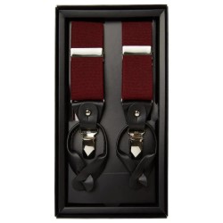 Silbon Plain Suspenders - Red (Burgundy) колани,silbon,plain,suspenders,red,(burgundy)