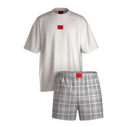 пижама,мъжки,пижами,hugo,check,10272538,01,short,sleeve,pyjama,refurbished,grey,(dark,grey)