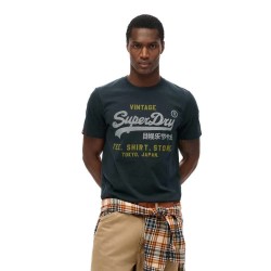 Тениска Superdry Vl Heritage Relaxed short sleeve T-shirt refurbished - Blue (Eclipse Navy) тениска,мъжки,тениски,дамски,тениски,superdry,vl,heritage,relaxed,short,sleeve,t,shirt,refurbished,blue,(eclipse,navy)