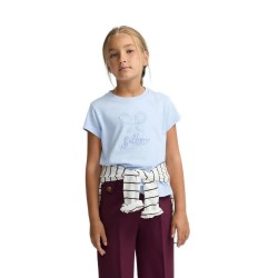 Тениска Silbon Classic short sleeve T-shirt - Blue (Blue) тениска,мъжки,тениски,дамски,тениски,silbon,classic,short,sleeve,t,shirt,blue,(blue)