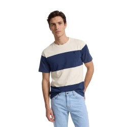 Тениска Silbon Wide Stripe short sleeve T-shirt - Blue (Navy Blue) тениска,мъжки,тениски,дамски,тениски,silbon,wide,stripe,short,sleeve,t,shirt,blue,(navy,blue)