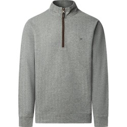 Блуза Hackett HM5800152 half zip sweatshirt - Grey (Charcoal Grey) блуза,мъжки,пуловери,hackett,hm5800152,half,zip,sweatshirt,grey,(charcoal,grey)