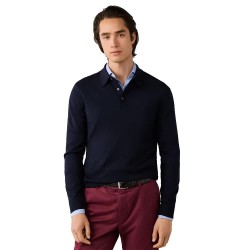 Блуза Hackett HM7000284 sweater - Blue (Old Navy) блуза,мъжки,пуловери,дамски,пуловери,hackett,hm7000284,sweater,blue,(old,navy)