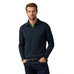 блуза,мъжки,пуловери,hackett,waffle,collar,half,zip,sweatshirt,blue,(navy)