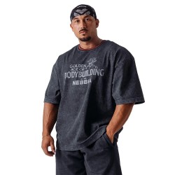 Тениска Nebbia X olympia heavyweight cotton short sleeve T-shirt - Black (Black) тениска,мъжки,тениски,дамски,тениски,nebbia,x,olympia,heavyweight,cotton,short,sleeve,t,shirt,black,(black)