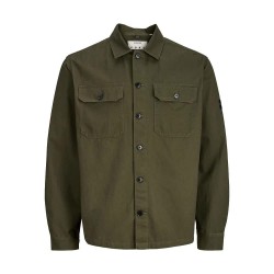Jack & jones Fusion Classic Badge overshirt - Green (Forest Night) мъжки,якета,дамски,якета,и,палта,jack,&,jones,fusion,classic,badge,overshirt,green,(forest,night)