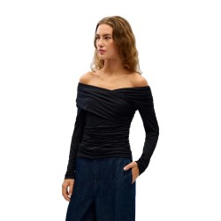 Тениска Object Levih long sleeve T-shirt - Black (Black) тениска,мъжки,тениски,дамски,тениски,object,levih,long,sleeve,t,shirt,black,(black)