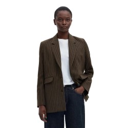 Сако Selected Rita Relaxed Fit blazer - Brown (Delicioso / Pinstripe) сако,дамски,сака,selected,rita,relaxed,fit,blazer,brown,(delicioso,pinstripe)