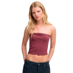 Потник Superdry Athletic Essential Bandeau Sleeveless Top - Red (Port Red Polka Dot) потник,дамски,топове,superdry,athletic,essential,bandeau,sleeveless,top,red,(port,red,polka,dot)