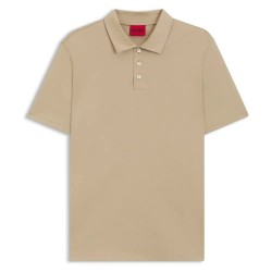 HUGO Dimers 10271881 RED short sleeve polo - Beige (Medium Beige) дамски,блузи,с,яка,мъжки,блузи,с,яка,hugo,dimers,10271881,red,short,sleeve,polo,beige,(medium,beige)