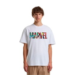 Тениска Mc clothes Marvel Logo Character Loose Fit short sleeve T-shirt - White (White) тениска,мъжки,тениски,дамски,тениски,mc,clothes,marvel,logo,character,loose,fit,short,sleeve,t,shirt,white,(white)