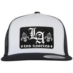 тениска,всички,шапки,mister,tee,los,angeles,royalty,trucker,cap,white,black,(black,white,black)