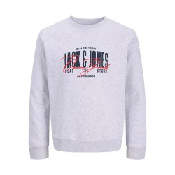 Блуза Jack & jones Aero sweatshirt - Grey (Grey) блуза,мъжки,пуловери,jack,&,jones,aero,sweatshirt,grey,(grey)