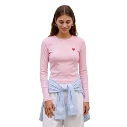 тениска,мъжки,тениски,дамски,тениски,vero,moda,chloe,long,sleeve,t,shirt,pink,(roseate,spoonbill,red,heart,embroidery)