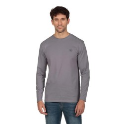Тениска The time of bocha RI1CLOGO long sleeve T-shirt - Grey (Pearl) тениска,мъжки,тениски,дамски,тениски,the,time,of,bocha,ri1clogo,long,sleeve,t,shirt,grey,(pearl)