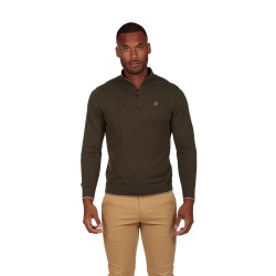Блуза The time of bocha RI1JCREMA half zip sweater - Green (Hunter Green) блуза,мъжки,пуловери,дамски,пуловери,the,time,of,bocha,ri1jcrema,half,zip,sweater,green,(hunter,green)