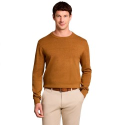 Блуза Tom tailor 1039805 Basic sweater - Brown (Dark Camel Melange) блуза,мъжки,пуловери,дамски,пуловери,tom,tailor,1039805,basic,sweater,brown,(dark,camel,melange)