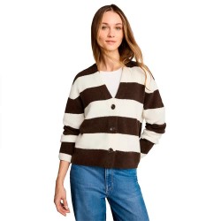 Жилетка Tom tailor 1053483 cardigan - Brown (Big Brown White Stripe) жилетка,мъжки,пуловери,дамски,пуловери,tom,tailor,1053483,cardigan,brown,(big,brown,white,stripe)