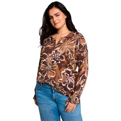 Тениска Tom tailor 1053511 short sleeve T-shirt - Brown (Brown Big Flower Design) тениска,мъжки,тениски,дамски,тениски,tom,tailor,1053511,short,sleeve,t,shirt,brown,(brown,big,flower,design)