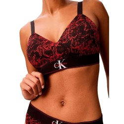 Бюстие Calvin klein LV00QF8877 Bralette bra - Red (Python / Black) бюстие,дамско,бельо,дамски,бикини,и,танкини,calvin,klein,lv00qf8877,bralette,bra,red,(python,black)