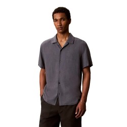 Риза с къс ръкав Calvin klein LV04LF137G Linen short sleeve shirt - Grey (Turbulence) риза,с,къс,ръкав,дамски,ризи,мъжки,ризи,calvin,klein,lv04lf137g,linen,short,sleeve,shirt,grey,(turbulence)