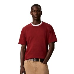 Тениска Calvin klein LV04LG203G short sleeve T-shirt - Red (Syrah) тениска,мъжки,тениски,дамски,тениски,calvin,klein,lv04lg203g,short,sleeve,t,shirt,red,(syrah)