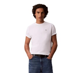 тениска,мъжки,тениски,дамски,тениски,calvin,klein,jeans,classic,monogram,short,sleeve,t,shirt,white,(bright,white)