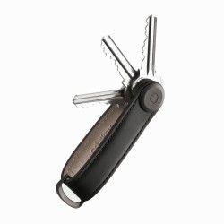 Orbitkey Leather Keychain - Silver (Black) ключодържатели,orbitkey,leather,keychain,silver,(black)