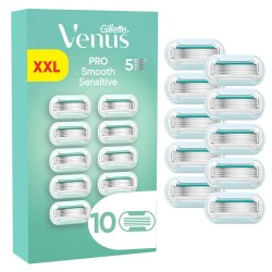 бръснене,venus,pro,smooth,sensitive,razor,blade,refills,10,units,clear,(green,white)
