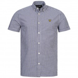 lyle,&,scott,gingham,men,short,sleeved,shirt