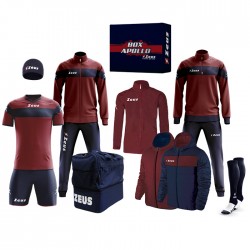 всички,футболни,облекла,zeus,apollo,football,kit,teamwear,box,12,pieces,navy,dark,red