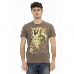 тениска,мъжки,тениски,trussardi,action,men,conqueror,v,neck,t,shirt,brown