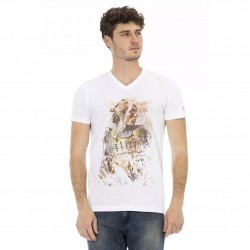 тениска,мъжки,тениски,trussardi,action,men,t,shirt,white