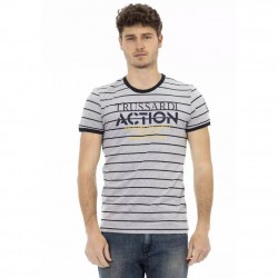 тениска,мъжки,тениски,trussardi,action,men,t,shirt,gray,navy