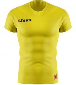 мъжки,облекла,за,бягане,zeus,fisiko,baselayer,short,sleeved,sports,top,yellow