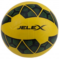футболна,топка,футболни,топки,jelex,bolzplatzheld,rubber,football,black,yellow