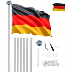 muwo,glory,flagpole,6.1,m,with,ground,socket,silver