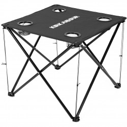 kirkjubØur®,solkatt,foldable,camping,table,black