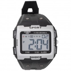 leandro,lido,sterpeto,unisex,sports,watch,silver,black