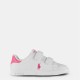 polo,ralph,lauren,bilton,touch,fastening,trainers,infants,white,fuschia