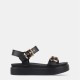 сандали,дамски,сандали,miso,women's,chunky,strap,flat,sandals,black,gold