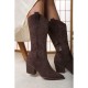 обувки,дамски,боти,wheres,that,from,where,s,calf,cowboy,boots,block,heel,western,embroidered,brown,suede