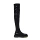 обувки,дамски,боти,off,white,thigh,high,boots,black,milit