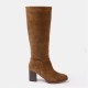 дамски,боти,biba,suede,knee,high,boot,ladies,brown